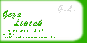geza liptak business card